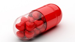 Love Hearts pills Simple Background