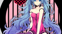 Love Manga blue hair long hair blue eyes hatsune miku vocaloid 