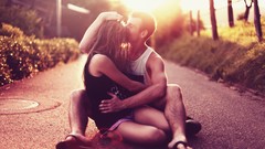 Love Men woman couple kissing models