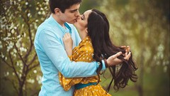 Love Men woman kissing photograph