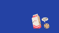 Love milk cookies blue