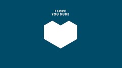 Love minimalistic text dude