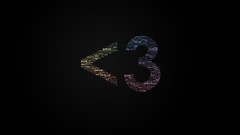 Love multicolor Typography Hearts