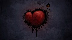 Love mushrooms Hearts grunge artwork digital art