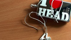 Love Music head Sticker ipod earphones
