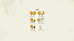 Love orange abstract Knives funny wise fruits minimalistic