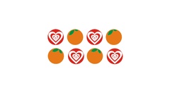 Love oranges minimalistic artwork