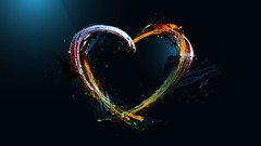 Love paint abstract Hearts colors rainbows