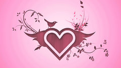 Love pink Hearts floral