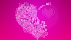 Love pink home Typography Hearts valentines day Quotes