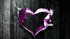 Love purple abstract Hearts digital art selective coloring