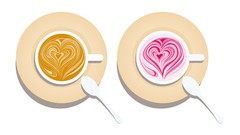 Love red design cups