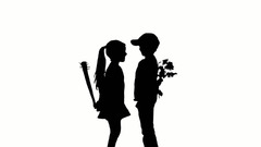 Love silhouette hate