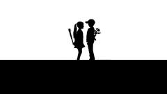 Love silhouettes couple