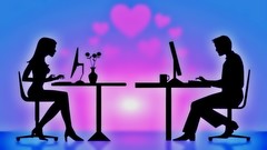 Love silhouettes floor