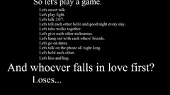 Love text black background