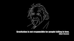 Love Typography funny Albert Einstein gravity Quotes