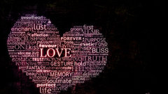 Love Typography Hearts