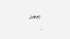 Love Typography minimalistic Simple Background