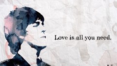 Love watercolor Typography The Beatles