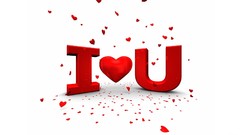 Love white background Hearts