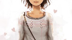 Love white background skirts smiling anime girls brunettes 