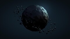 low poly digital art planetary rings planet space art artwork