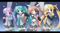 Lucky star hatsune miku vocaloid mahou shoujo lyrical nanoha 