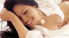 Lucy Liu laughing