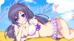 Lying down bikini huge boobs