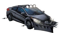 Machine cars white background apocalyptic survival zombies 