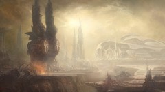 Machine paintings Babylon science fiction artwork digital art 