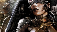 Machines drawings brunettes woman