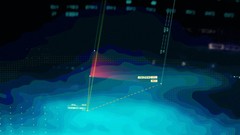 Macro abstract Iron Man interface design