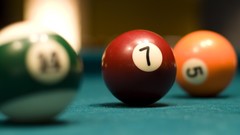 Macro balls billiards Tables blurred numbers bills blurred 