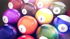 Macro balls light billiards contrast numbers glowing vivid 
