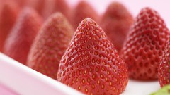 Macro Berries strawberries fruits