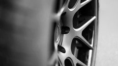 Macro black and white cars wheels Rims
