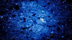 Macro black blue close-up crystals