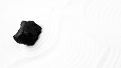 Macro black Salt rocks