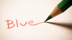 Macro blue Pencils colors color splash