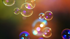 Macro bubbles multicolor iridescence