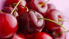Macro cherries fruits
