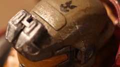 Macro close-up statues plastic halo halo reach reach UNSC