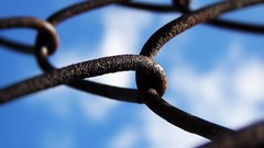 Macro clouds close-up Objects fences Chain Link Fence