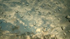 Macro clouds rain water drops skyscapes window ledge