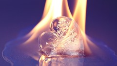 Macro fire flame love abstract Hearts heart broken