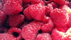 Macro food fruits raspberries