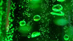 Macro Green bubbles