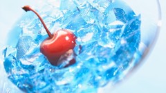 Macro ice cherries